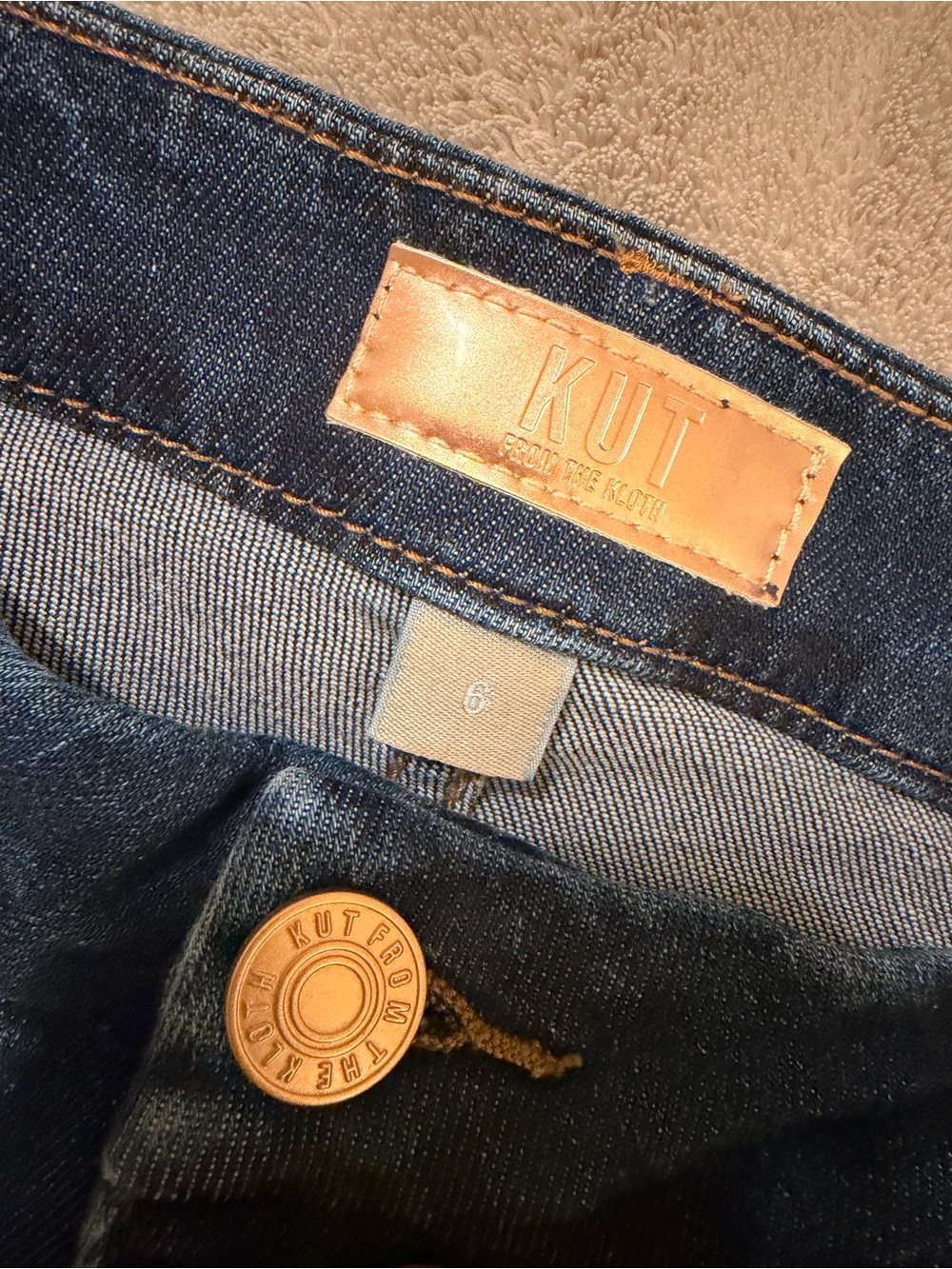 Kut from the Kloth Meg Fab AB wide leg Blue Wide Leg Jeans size 6 - Picture 2 of 4